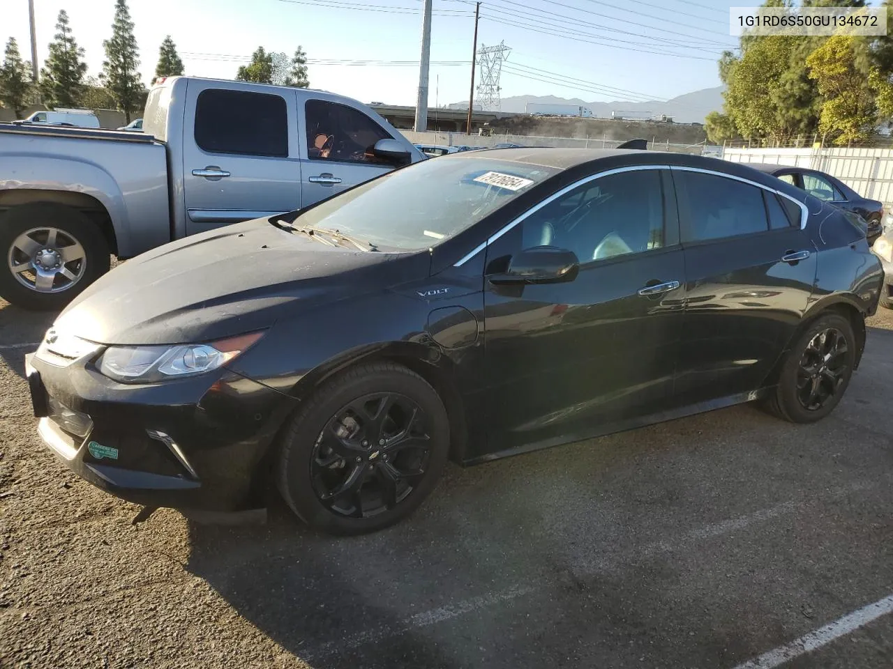 2016 Chevrolet Volt Ltz VIN: 1G1RD6S50GU134672 Lot: 79126054