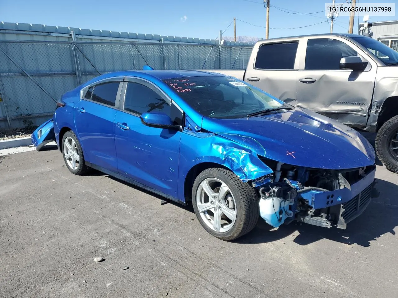 2017 Chevrolet Volt Lt VIN: 1G1RC6S56HU137998 Lot: 72007504