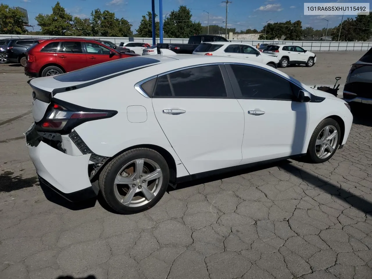 2017 Chevrolet Volt Lt VIN: 1G1RA6S5XHU115492 Lot: 74752944