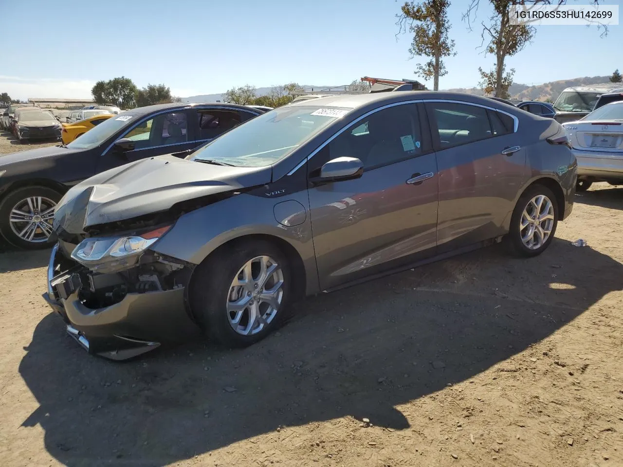 2017 Chevrolet Volt Premier VIN: 1G1RD6S53HU142699 Lot: 75573144