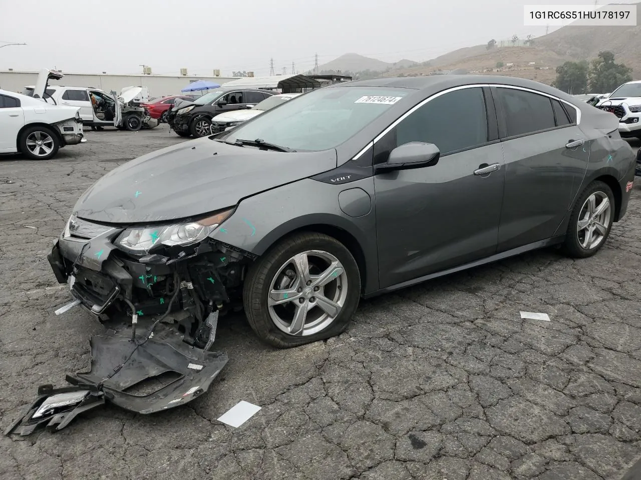 2017 Chevrolet Volt Lt VIN: 1G1RC6S51HU178197 Lot: 76124674