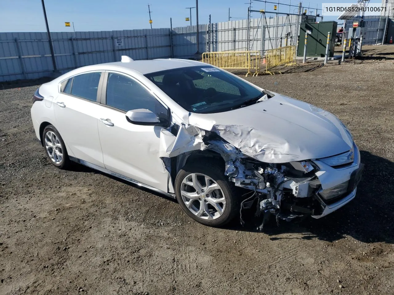 2017 Chevrolet Volt Premier VIN: 1G1RD6S52HU100671 Lot: 78027944