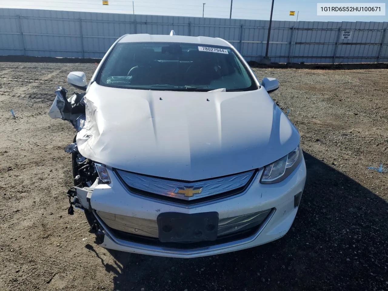 2017 Chevrolet Volt Premier VIN: 1G1RD6S52HU100671 Lot: 78027944