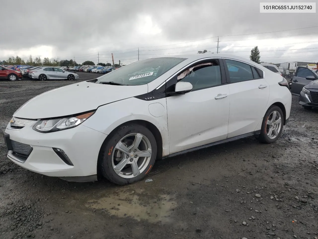 2018 Chevrolet Volt Lt VIN: 1G1RC6S51JU152740 Lot: 71872314