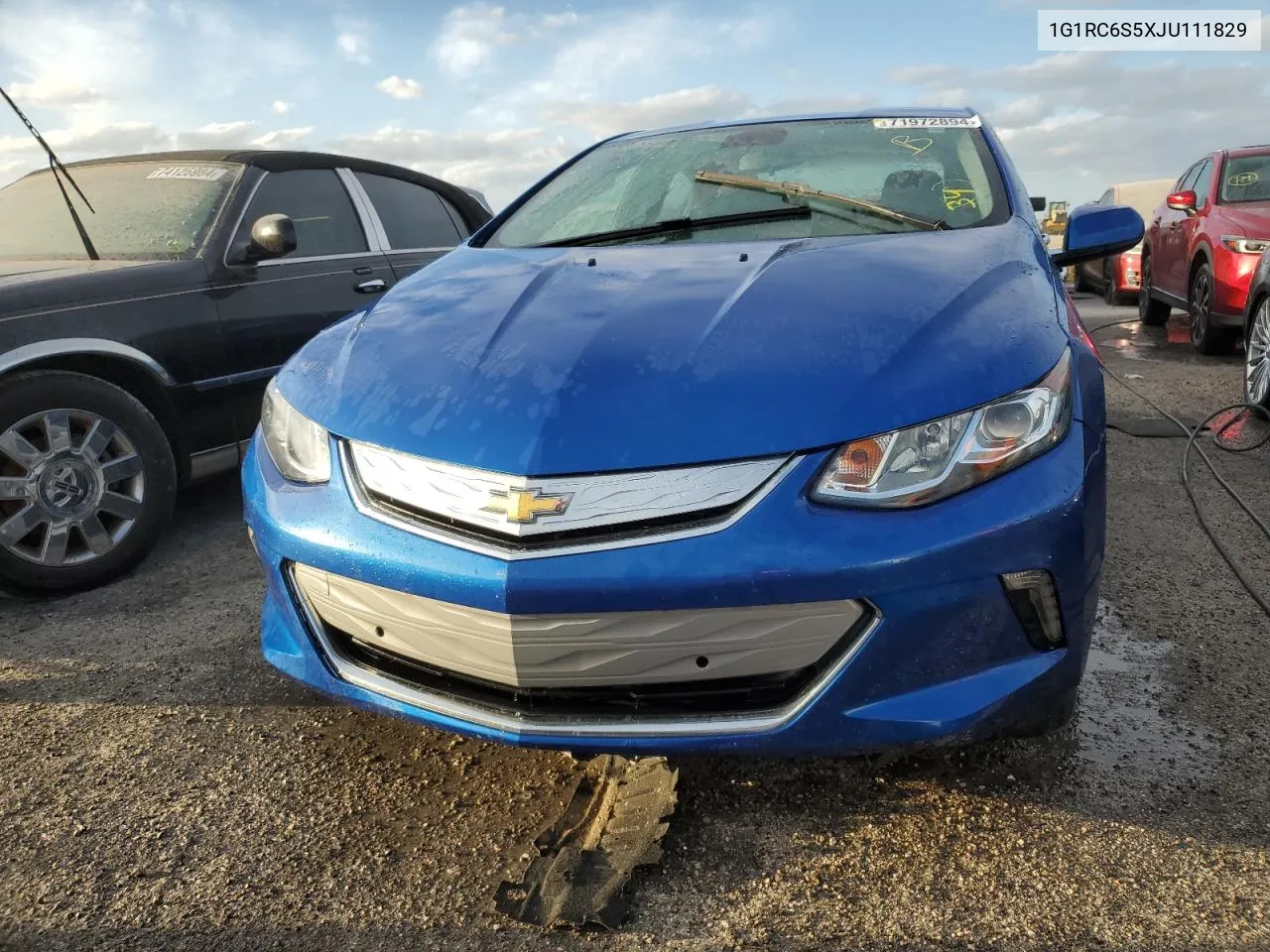 2018 Chevrolet Volt Lt VIN: 1G1RC6S5XJU111829 Lot: 71972894