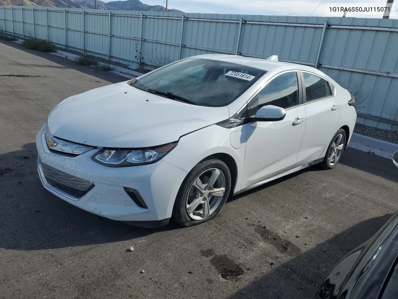 2018 Chevrolet Volt Lt VIN: 1G1RA6S50JU115071 Lot: 72451614