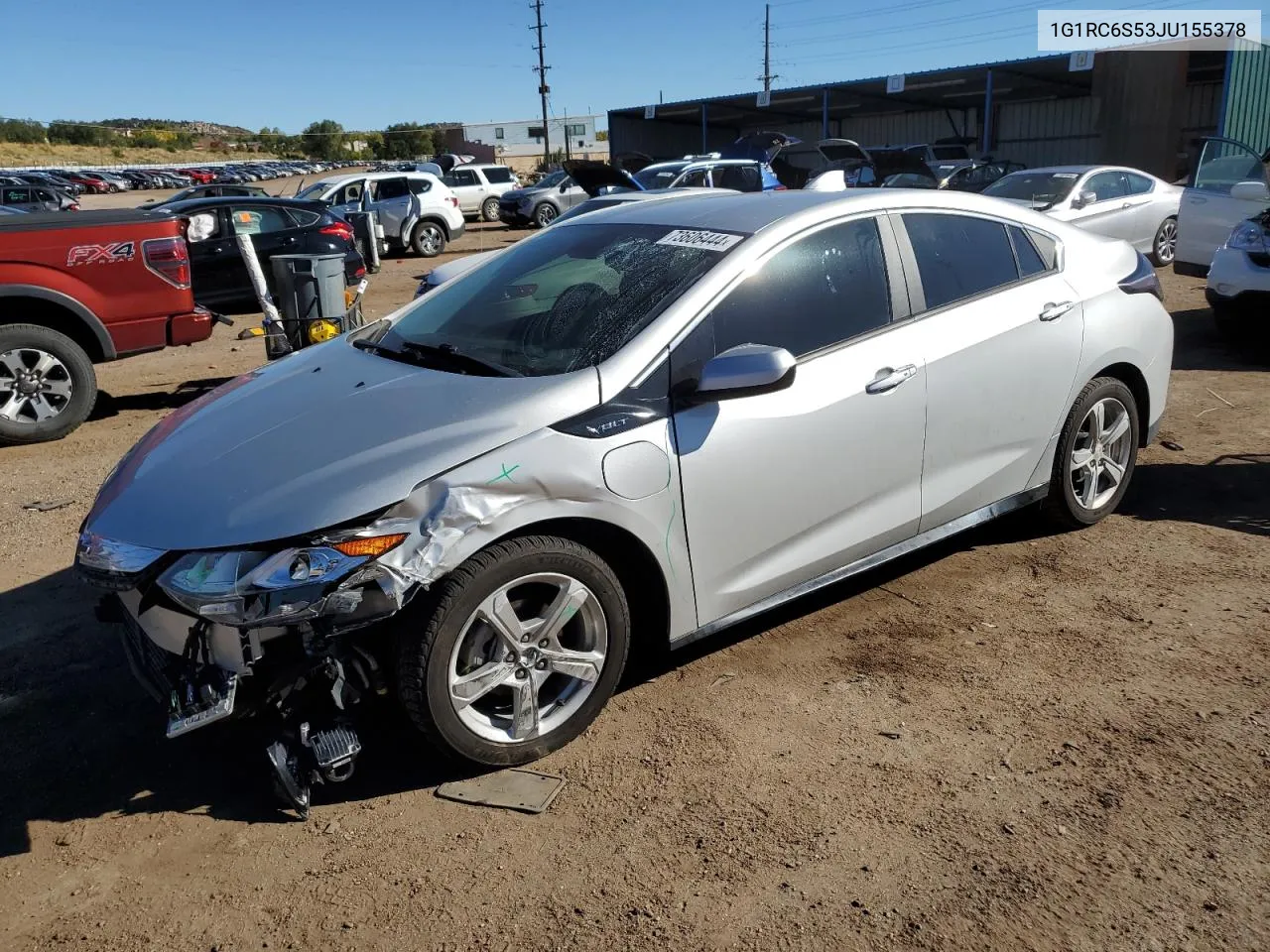 2018 Chevrolet Volt Lt VIN: 1G1RC6S53JU155378 Lot: 73606444