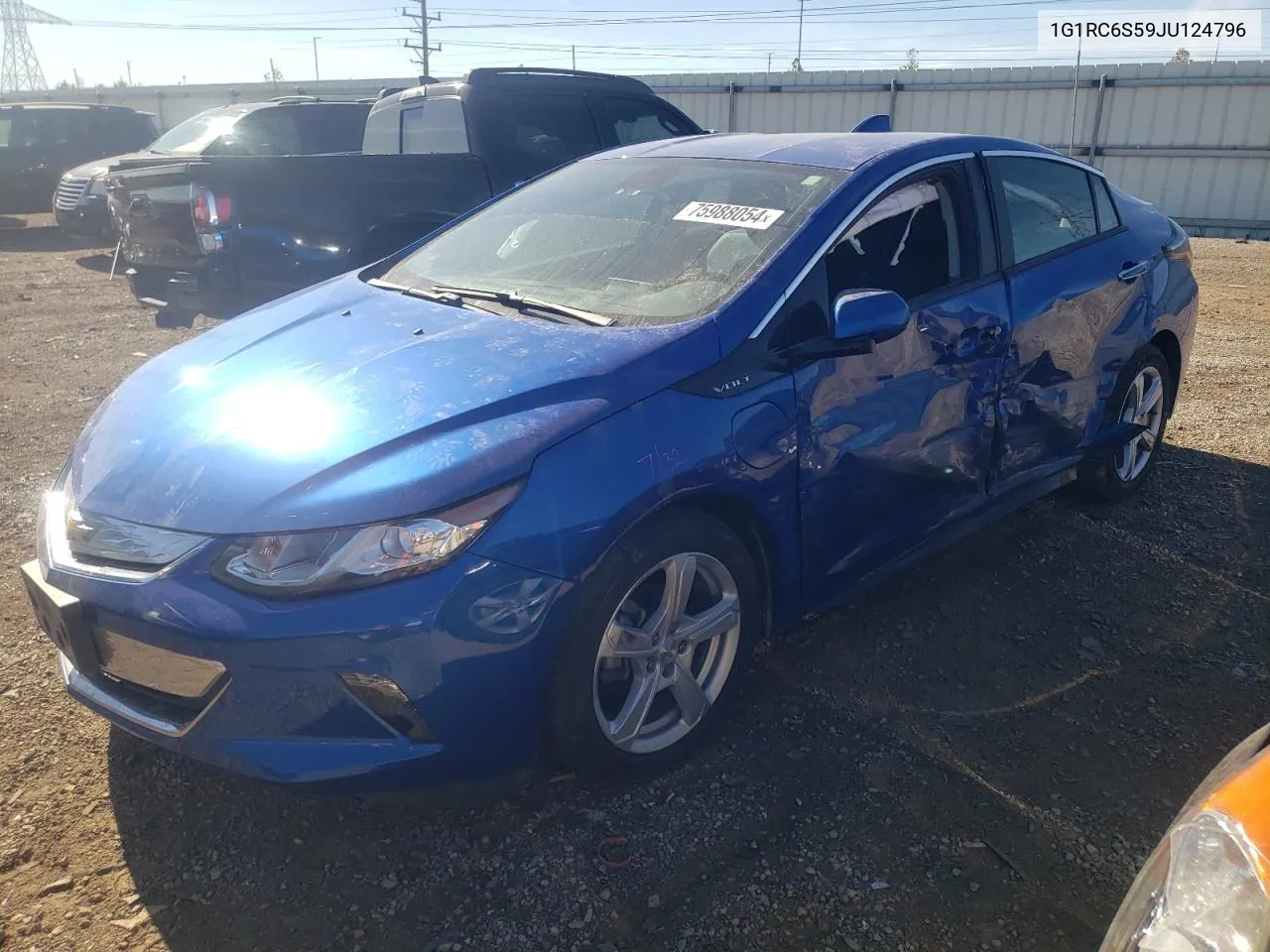 2018 Chevrolet Volt Lt VIN: 1G1RC6S59JU124796 Lot: 75988054