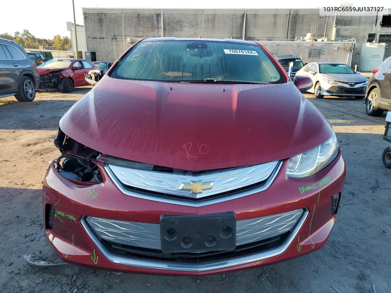 2018 Chevrolet Volt Lt VIN: 1G1RC6S59JU137127 Lot: 76076144