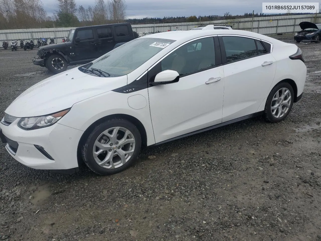 2018 Chevrolet Volt Premier VIN: 1G1RB6S52JU157089 Lot: 76587134