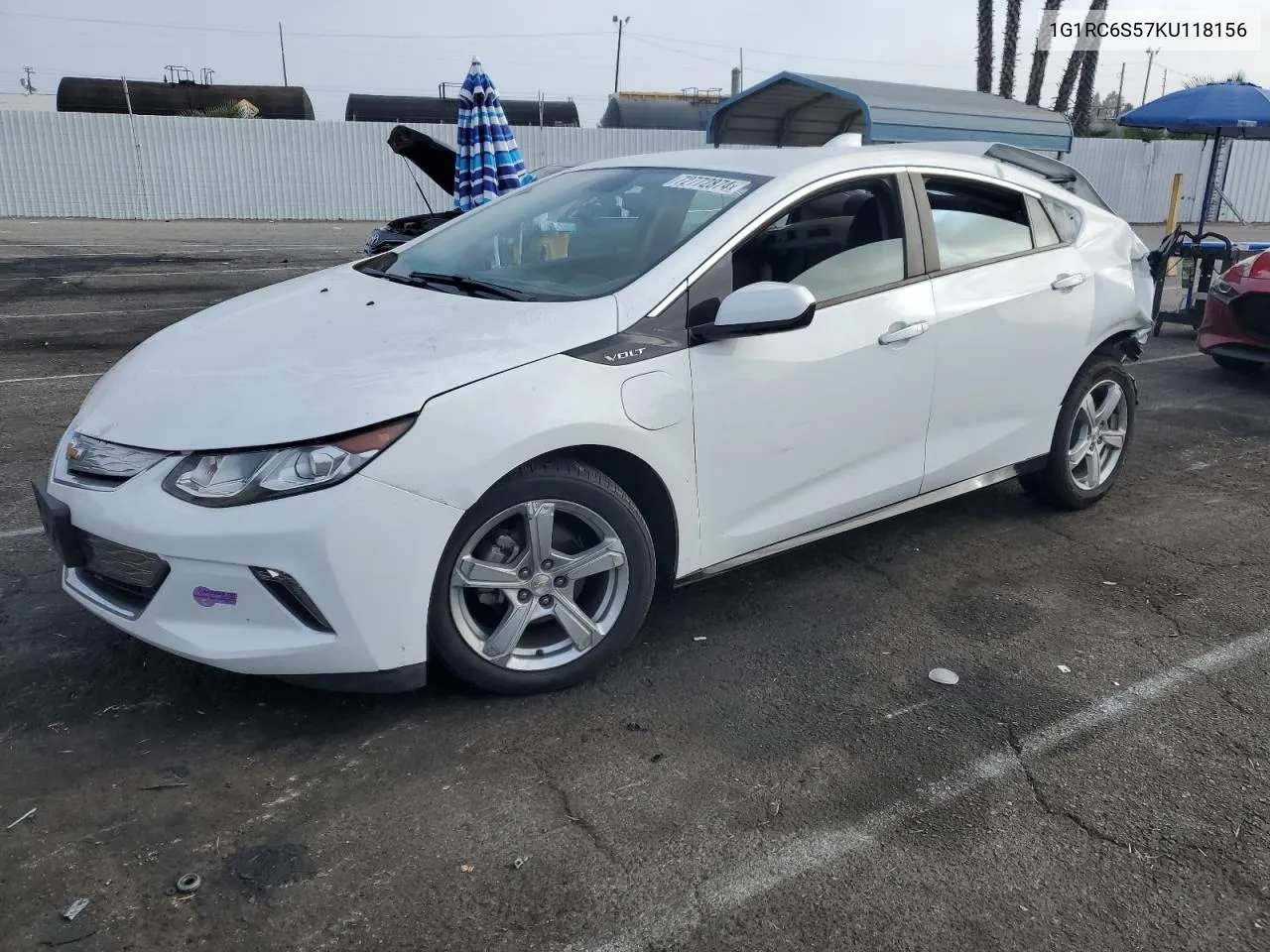 2019 Chevrolet Volt Lt VIN: 1G1RC6S57KU118156 Lot: 72772874