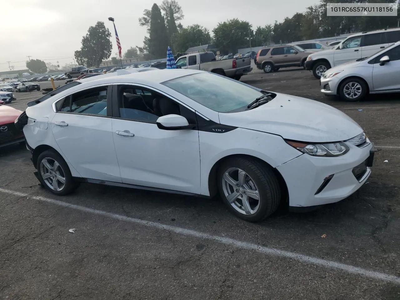 2019 Chevrolet Volt Lt VIN: 1G1RC6S57KU118156 Lot: 72772874