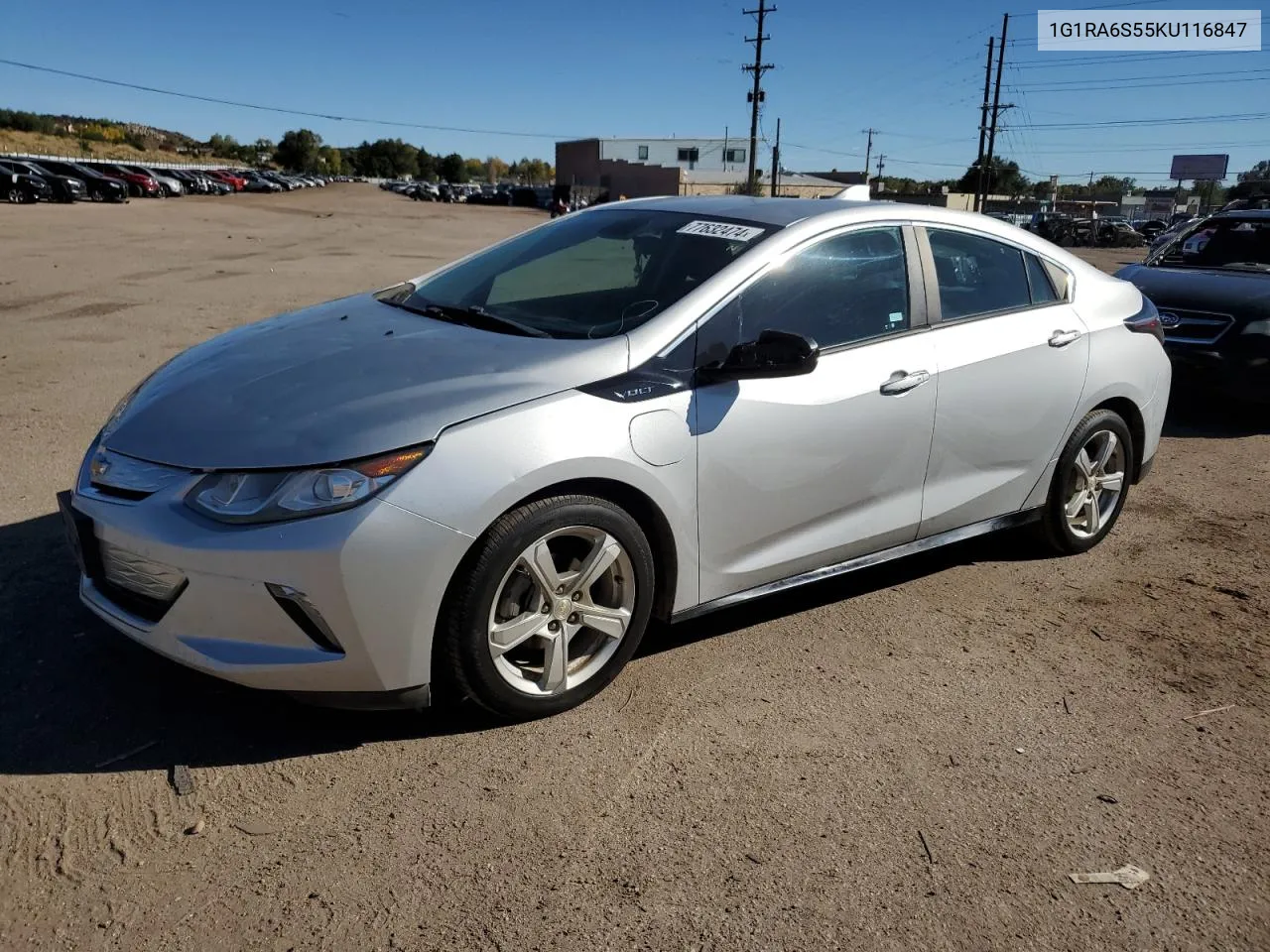 2019 Chevrolet Volt Lt VIN: 1G1RA6S55KU116847 Lot: 77632474