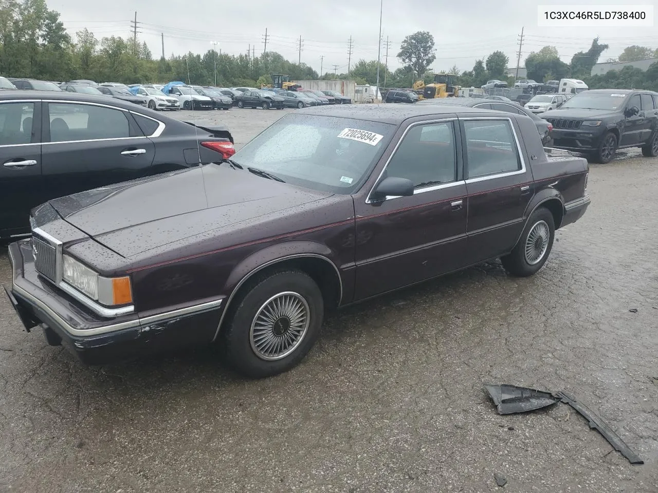 1990 Chrysler Salon VIN: 1C3XC46R5LD738400 Lot: 72025694