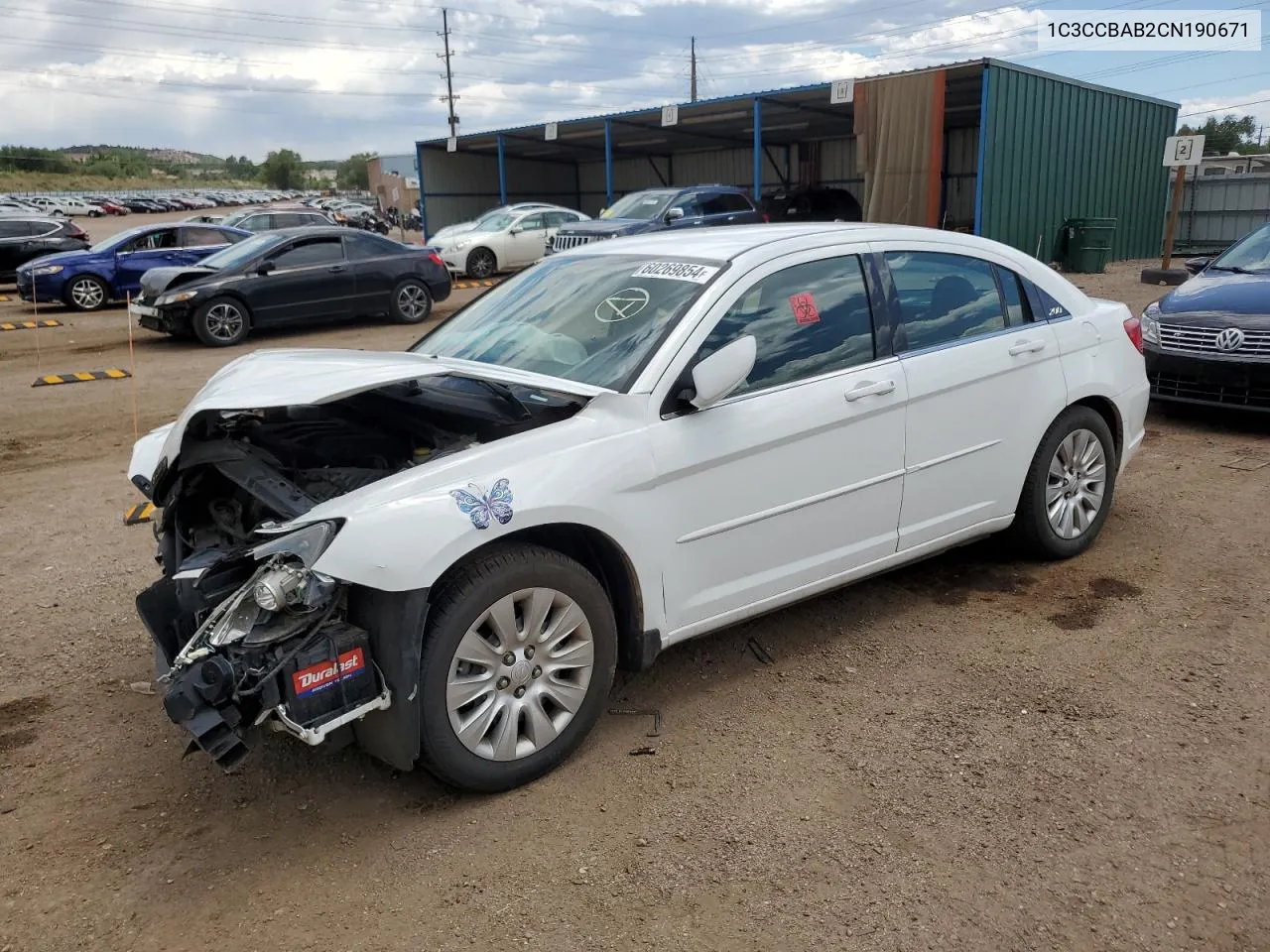 2012 Chrysler 200 Lx VIN: 1C3CCBAB2CN190671 Lot: 60269854