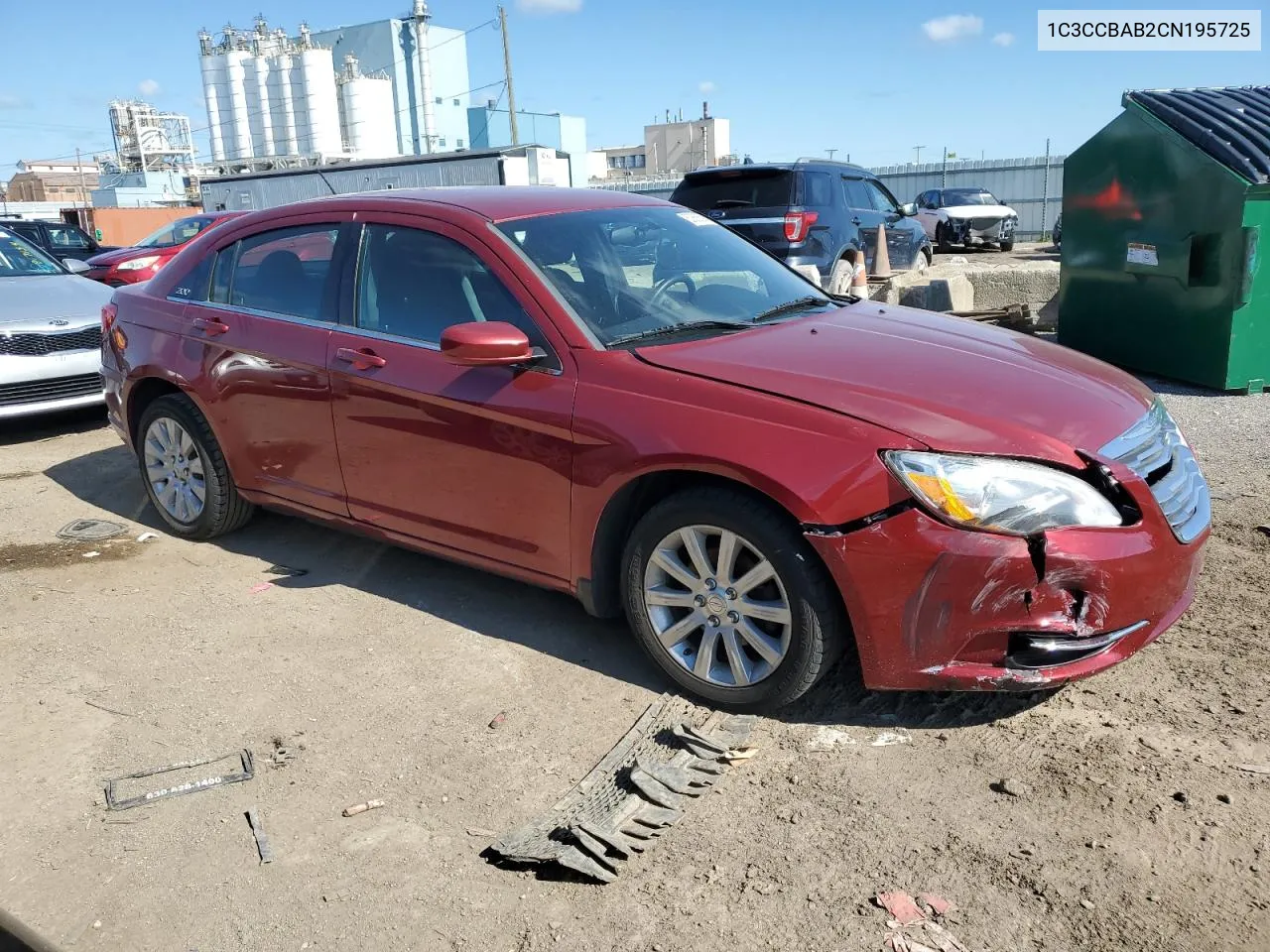 2012 Chrysler 200 Lx VIN: 1C3CCBAB2CN195725 Lot: 60866594