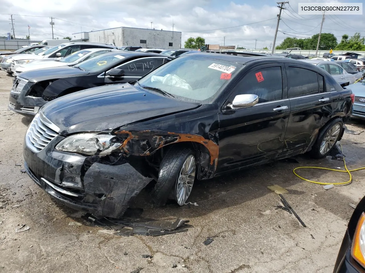 2012 Chrysler 200 Limited VIN: 1C3CCBCG0CN227273 Lot: 62236704