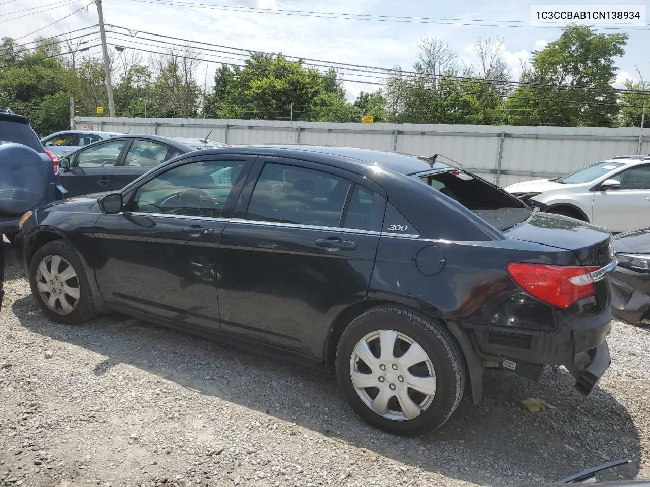 2012 Chrysler 200 Lx VIN: 1C3CCBAB1CN138934 Lot: 63266384