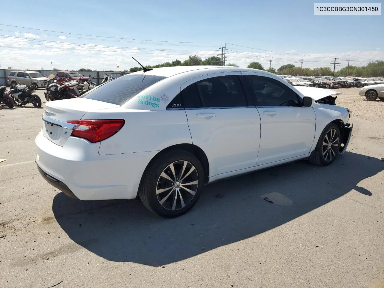 2012 Chrysler 200 Touring VIN: 1C3CCBBG3CN301450 Lot: 68654784