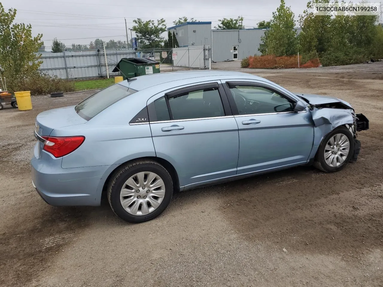 2012 Chrysler 200 Lx VIN: 1C3CCBAB6CN199258 Lot: 72237734