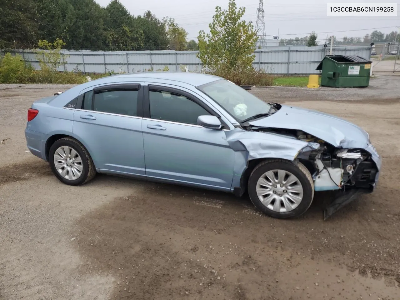 2012 Chrysler 200 Lx VIN: 1C3CCBAB6CN199258 Lot: 72237734