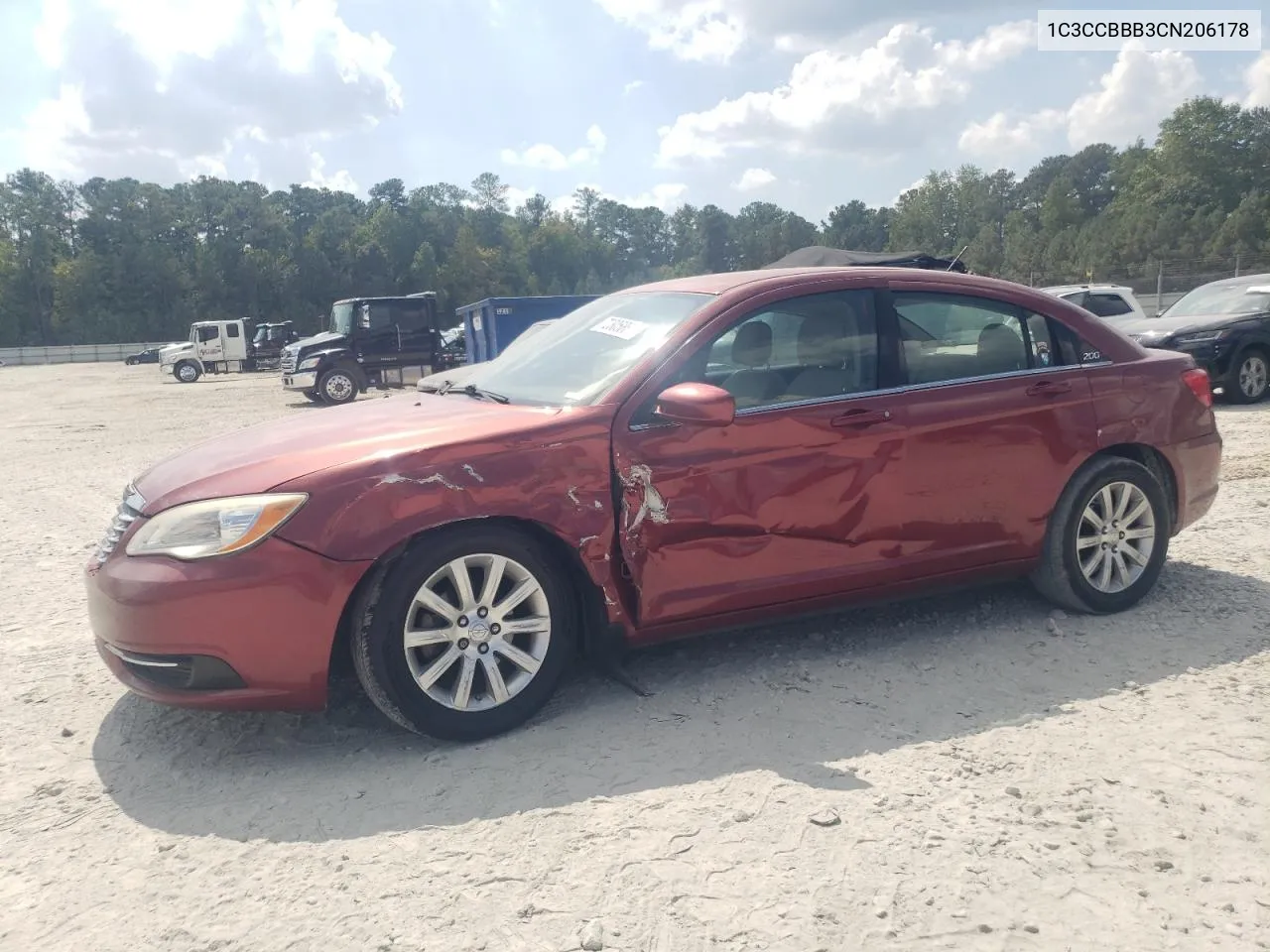 2012 Chrysler 200 Touring VIN: 1C3CCBBB3CN206178 Lot: 72805864