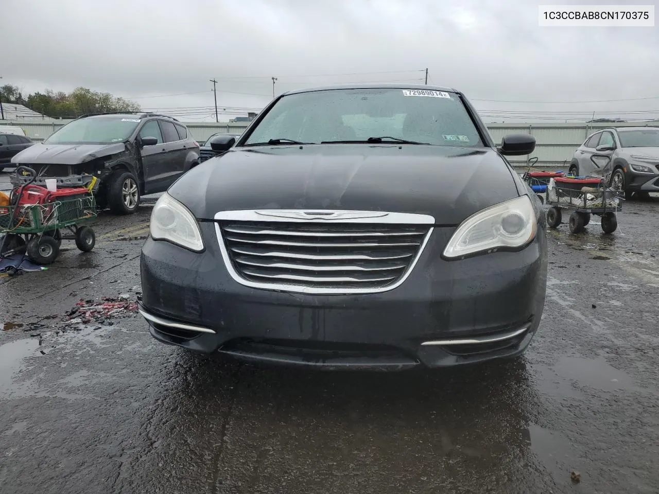 2012 Chrysler 200 Lx VIN: 1C3CCBAB8CN170375 Lot: 72989014