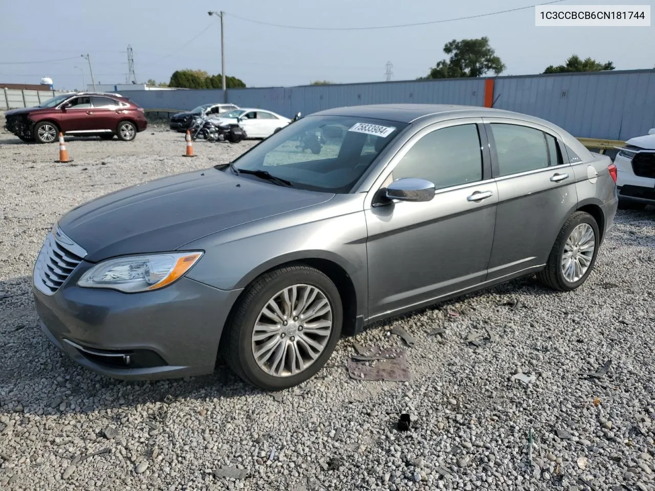 2012 Chrysler 200 Limited VIN: 1C3CCBCB6CN181744 Lot: 75833984