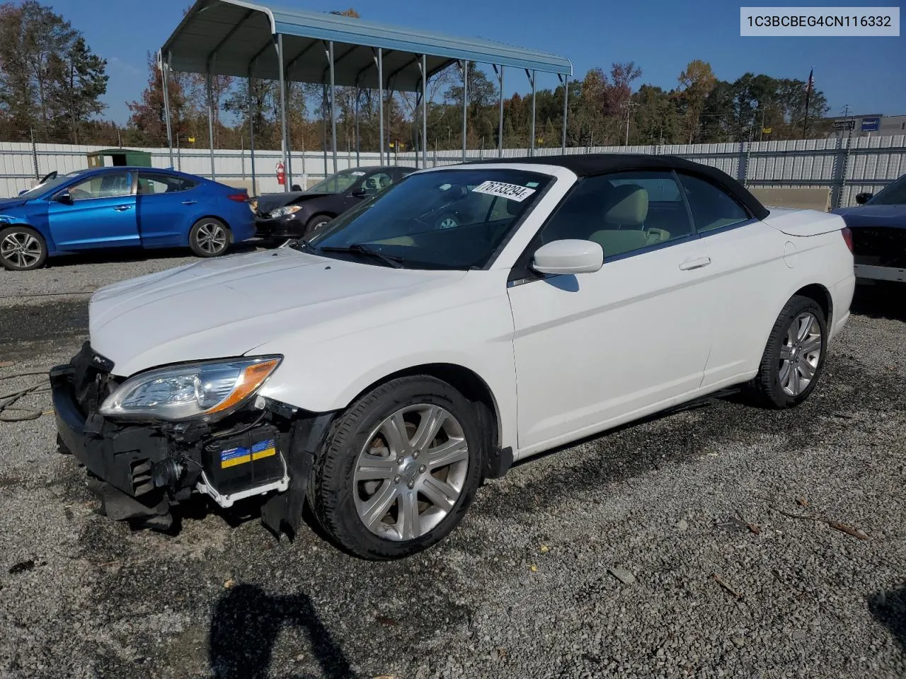 2012 Chrysler 200 Touring VIN: 1C3BCBEG4CN116332 Lot: 76733294