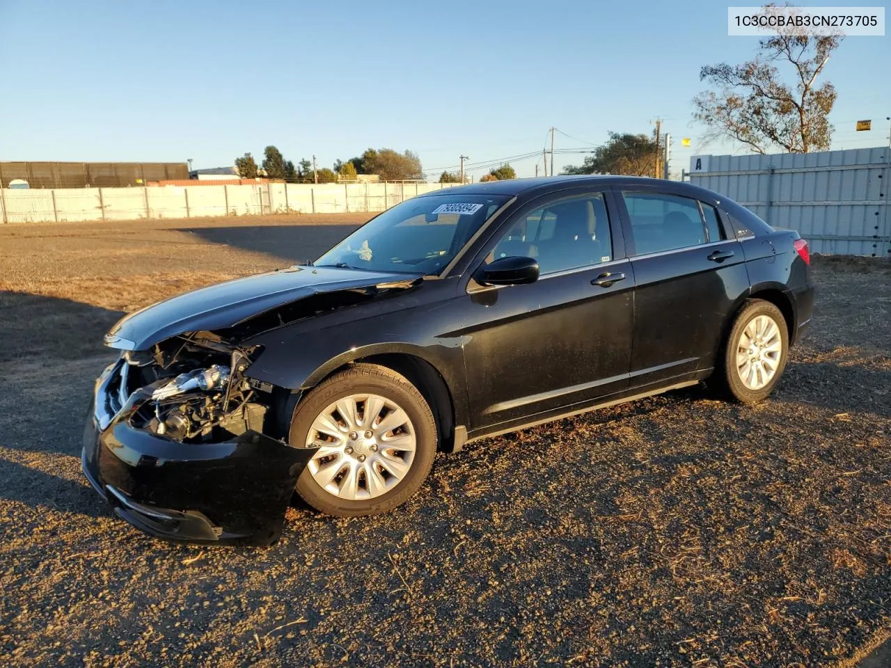 2012 Chrysler 200 Lx VIN: 1C3CCBAB3CN273705 Lot: 79305894