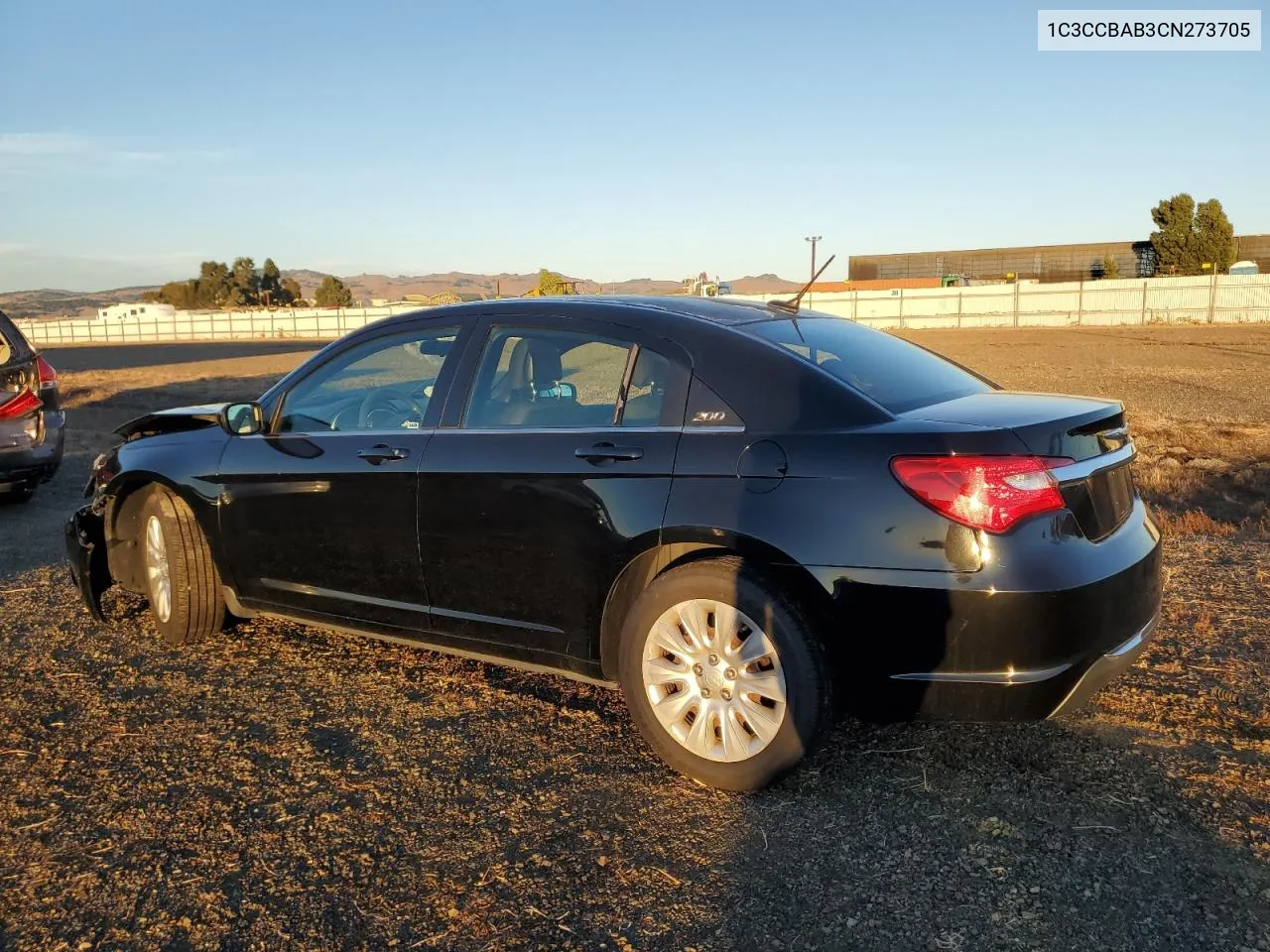 2012 Chrysler 200 Lx VIN: 1C3CCBAB3CN273705 Lot: 79305894