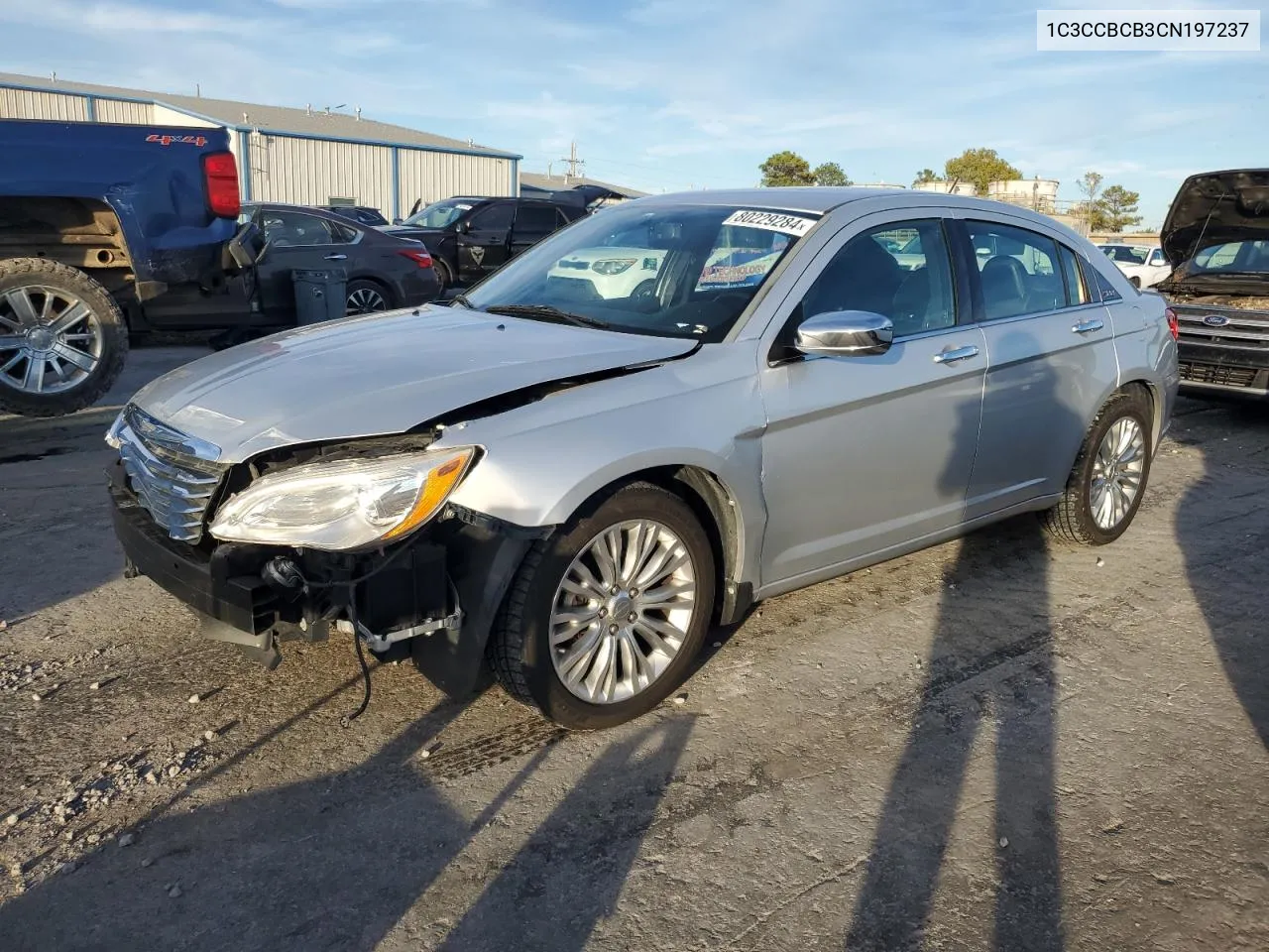 2012 Chrysler 200 Limited VIN: 1C3CCBCB3CN197237 Lot: 80229284