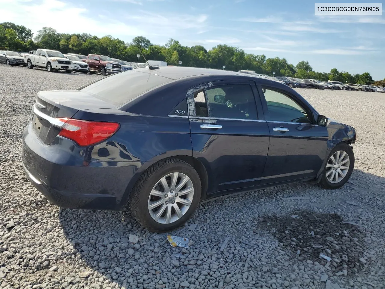 2013 Chrysler 200 Limited VIN: 1C3CCBCG0DN760905 Lot: 58327004