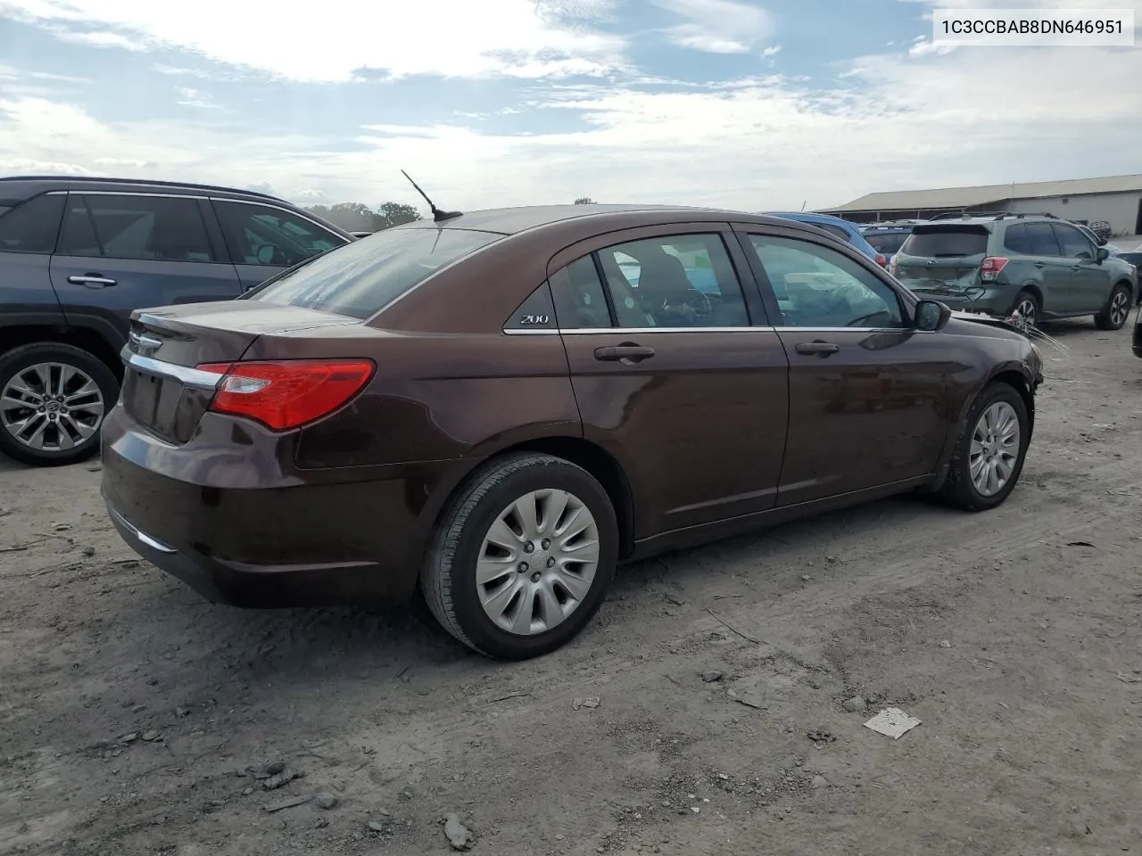 2013 Chrysler 200 Lx VIN: 1C3CCBAB8DN646951 Lot: 70018654