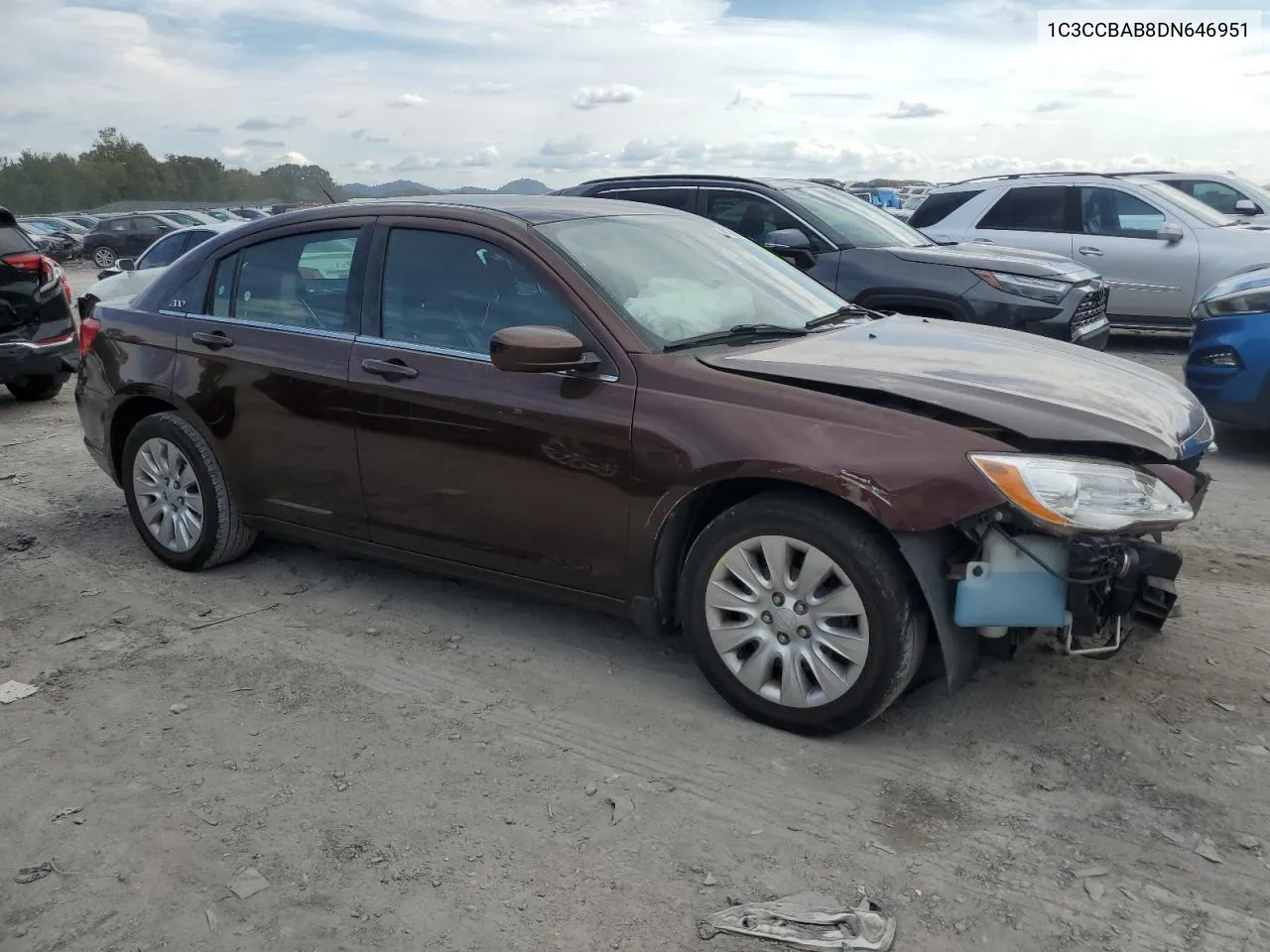 2013 Chrysler 200 Lx VIN: 1C3CCBAB8DN646951 Lot: 70018654