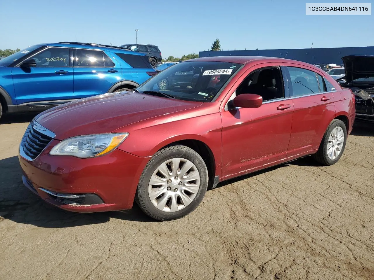 2013 Chrysler 200 Lx VIN: 1C3CCBAB4DN641116 Lot: 70035294