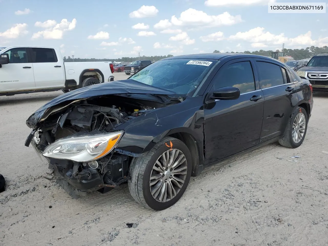 2013 Chrysler 200 Lx VIN: 1C3CCBABXDN671169 Lot: 72156284