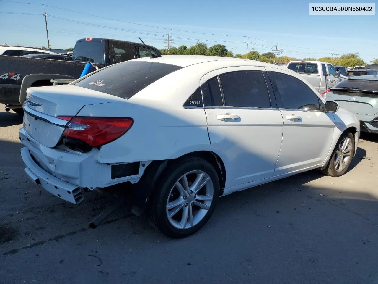 2013 Chrysler 200 Lx VIN: 1C3CCBAB0DN560422 Lot: 72614604