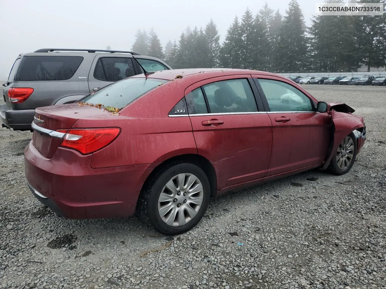 2013 Chrysler 200 Lx VIN: 1C3CCBAB4DN733598 Lot: 73028554