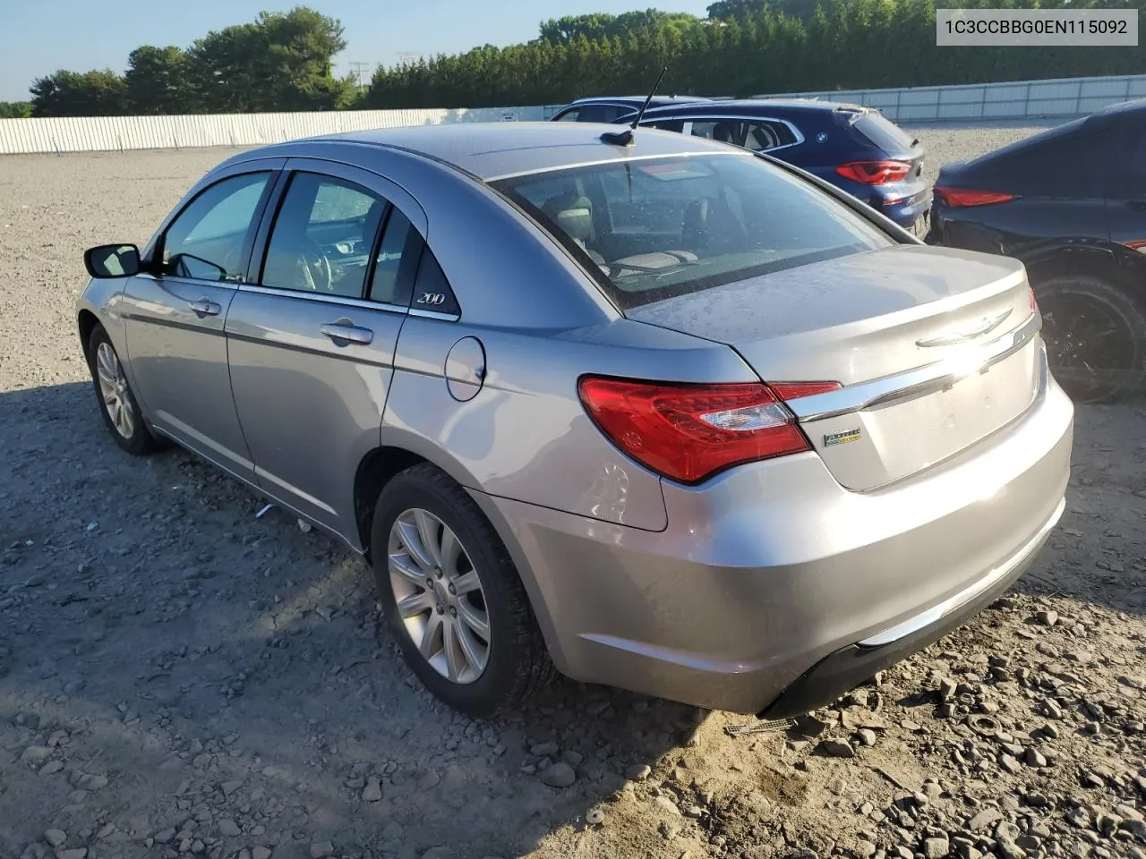 2014 Chrysler 200 Touring VIN: 1C3CCBBG0EN115092 Lot: 57452284