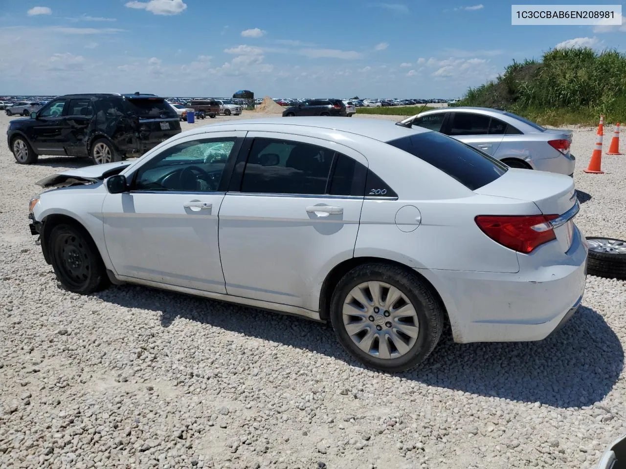 2014 Chrysler 200 Lx VIN: 1C3CCBAB6EN208981 Lot: 62232274