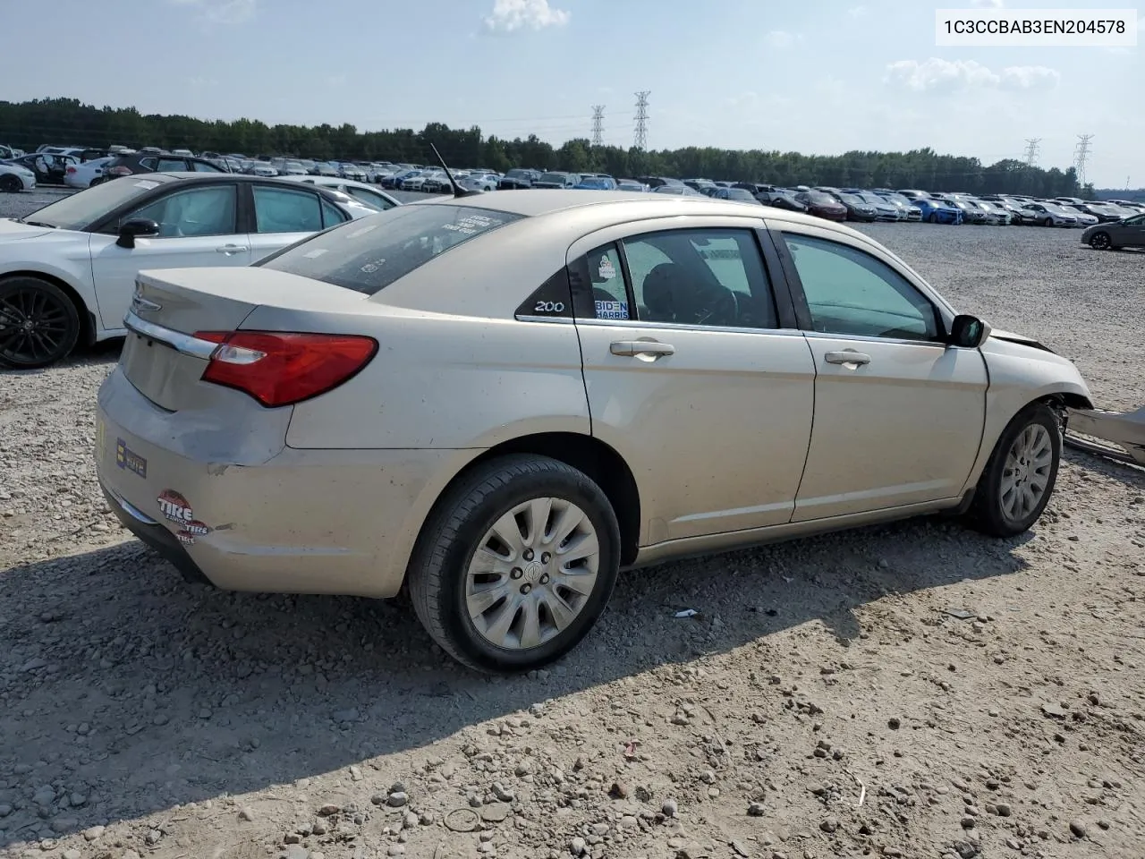 2014 Chrysler 200 Lx VIN: 1C3CCBAB3EN204578 Lot: 65997064