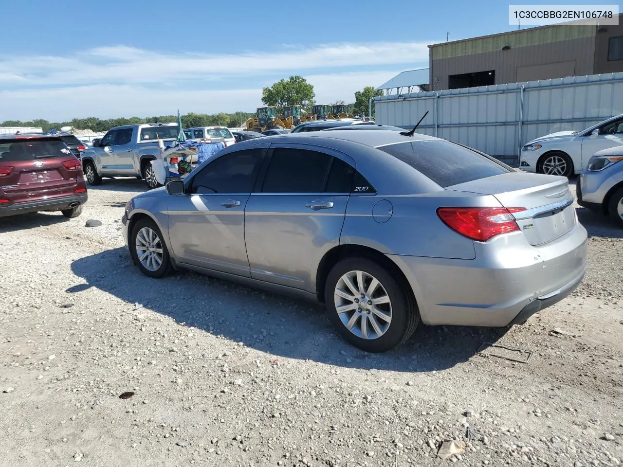 2014 Chrysler 200 Touring VIN: 1C3CCBBG2EN106748 Lot: 68640394