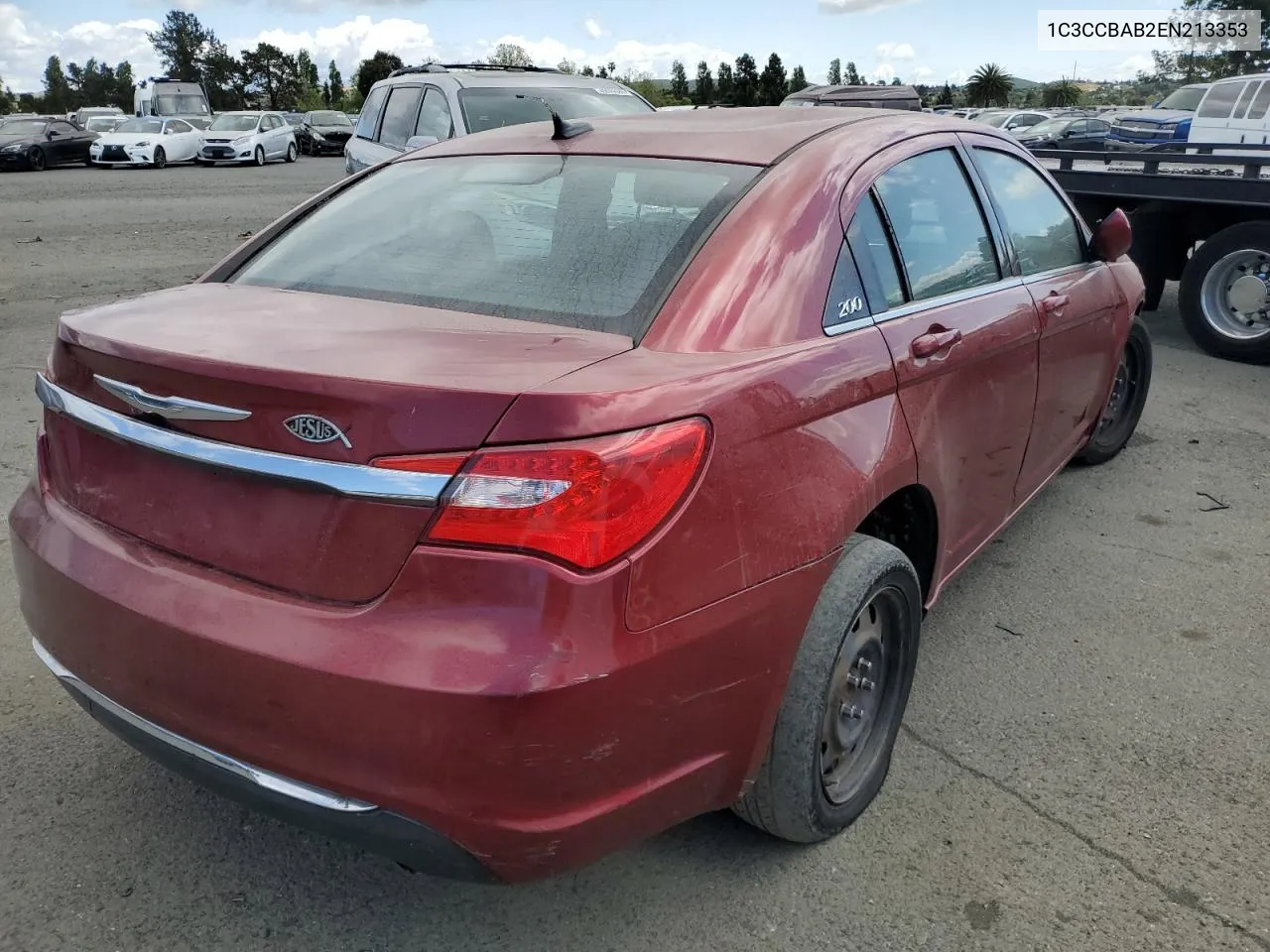 2014 Chrysler 200 Lx VIN: 1C3CCBAB2EN213353 Lot: 72733474