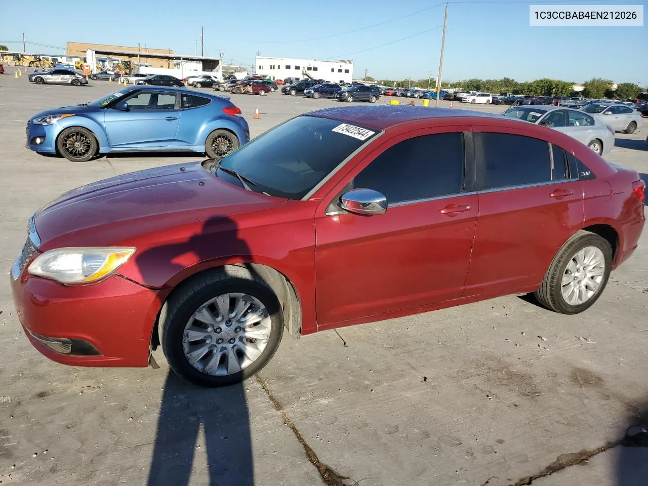 2014 Chrysler 200 Lx VIN: 1C3CCBAB4EN212026 Lot: 73422544