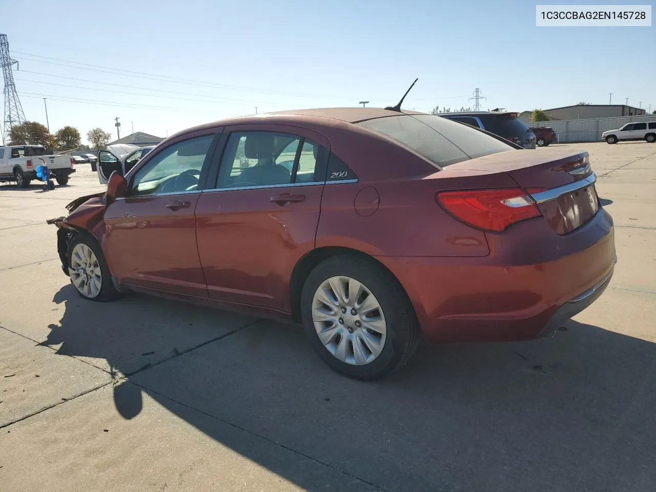 2014 Chrysler 200 Lx VIN: 1C3CCBAG2EN145728 Lot: 77389504