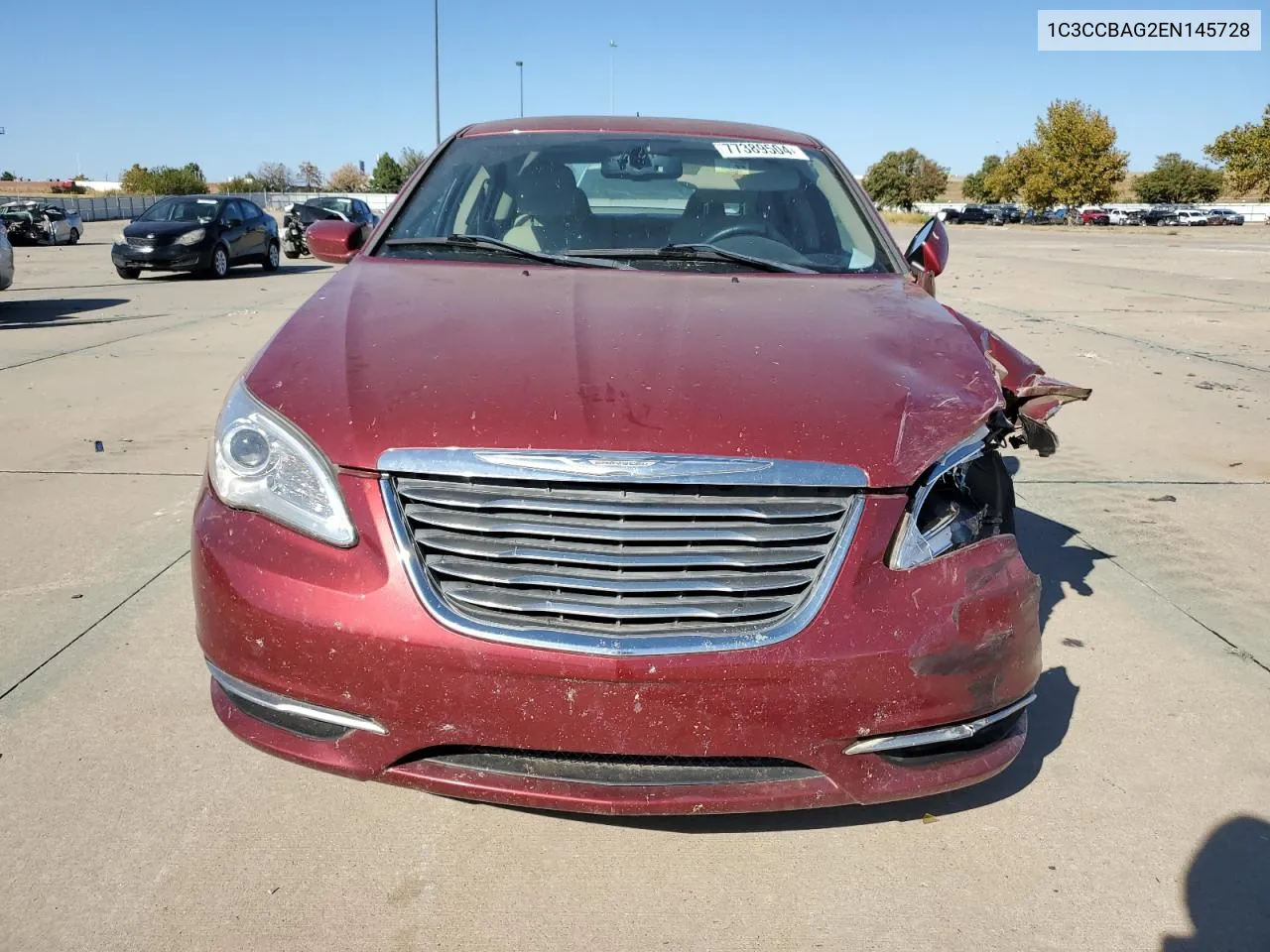 2014 Chrysler 200 Lx VIN: 1C3CCBAG2EN145728 Lot: 77389504