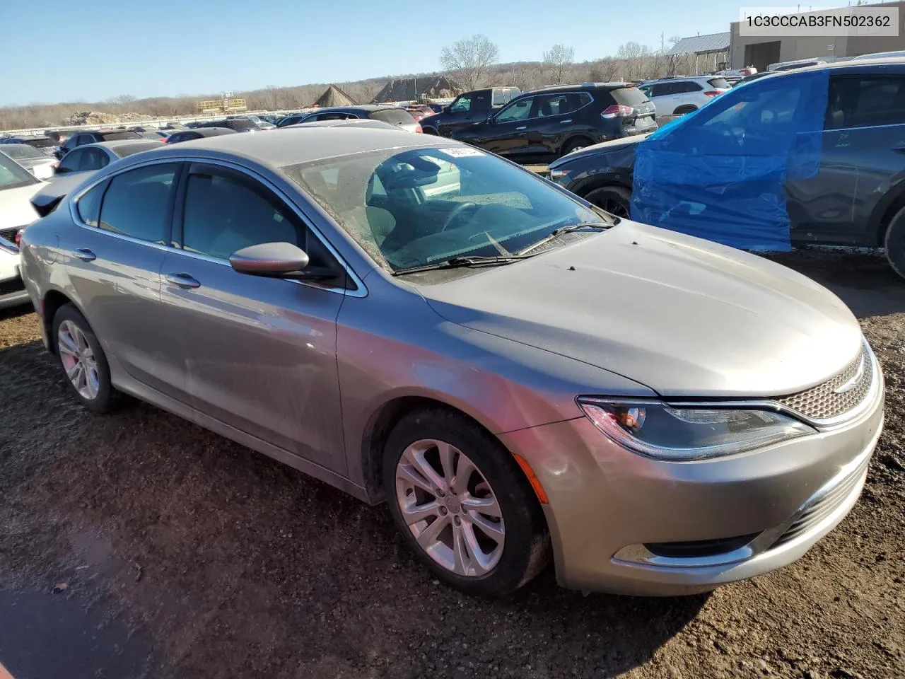 2015 Chrysler 200 Limited VIN: 1C3CCCAB3FN502362 Lot: 40667034