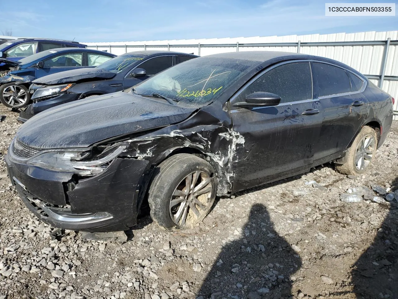 2015 Chrysler 200 Limited VIN: 1C3CCCAB0FN503355 Lot: 41226034