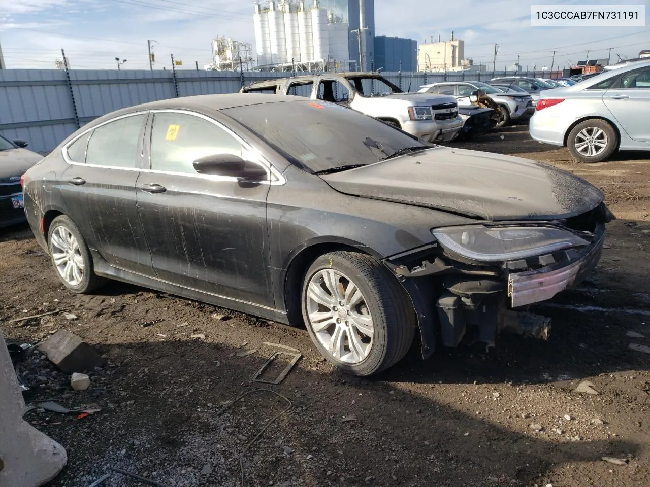 2015 Chrysler 200 Limited VIN: 1C3CCCAB7FN731191 Lot: 43441854